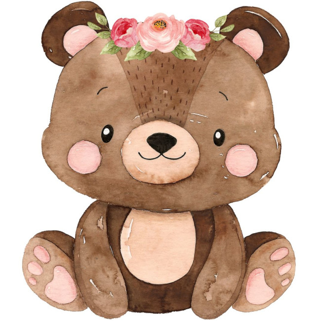 Bosque encantado urso menina.(1 a 10un)